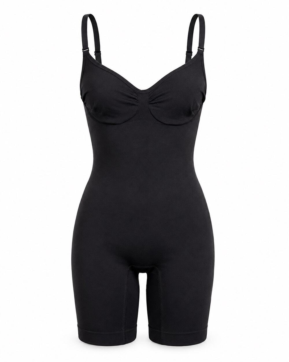FeelinGirl Black Shapewear Bodysuit Romper M/L Seamless Butt Lift Tummy Control